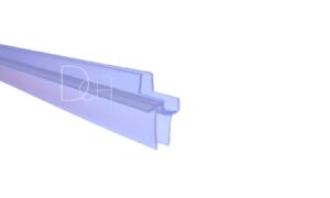 Uszczelka pozioma gięta SanSwiss do szkła 6 mm x 1000 mm
