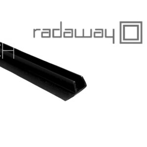 Uszczelka pionowa Black z piórem na ściankę stałą drzwi do szkła 6 mm Idea Radaway 007-106090754